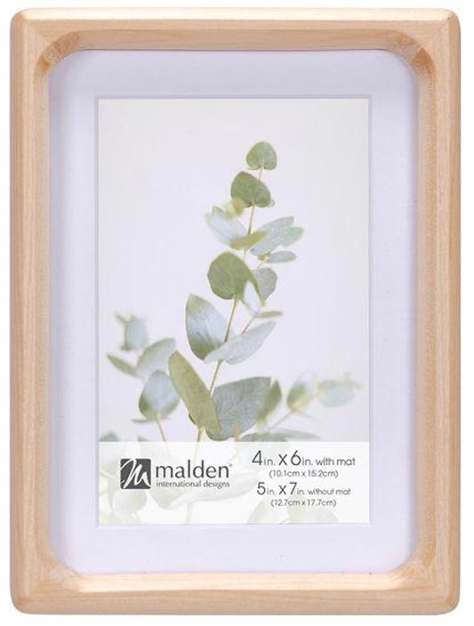 Wooden picture frame with eucalyptus design and Malden branding