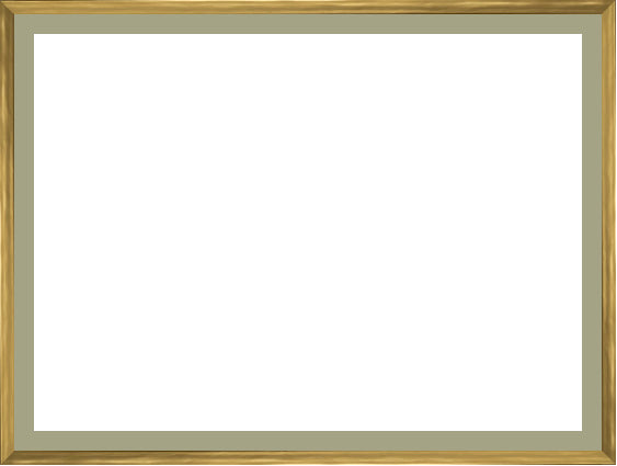 Gold picture frame on a white background