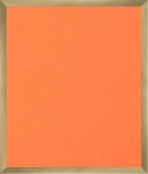 Solid orange color swatch with a gold border