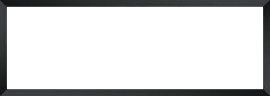 Black border with white center in a rectaangular shape.