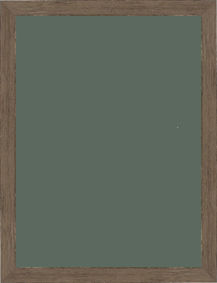 Wooden picture frame with a dark brown finish on a transparent background