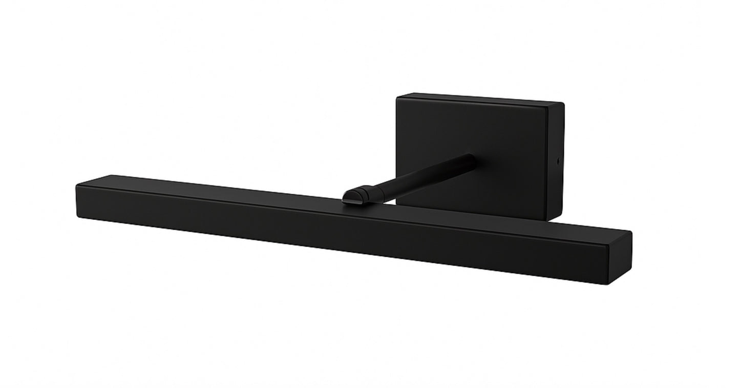 Black door handle on a white background